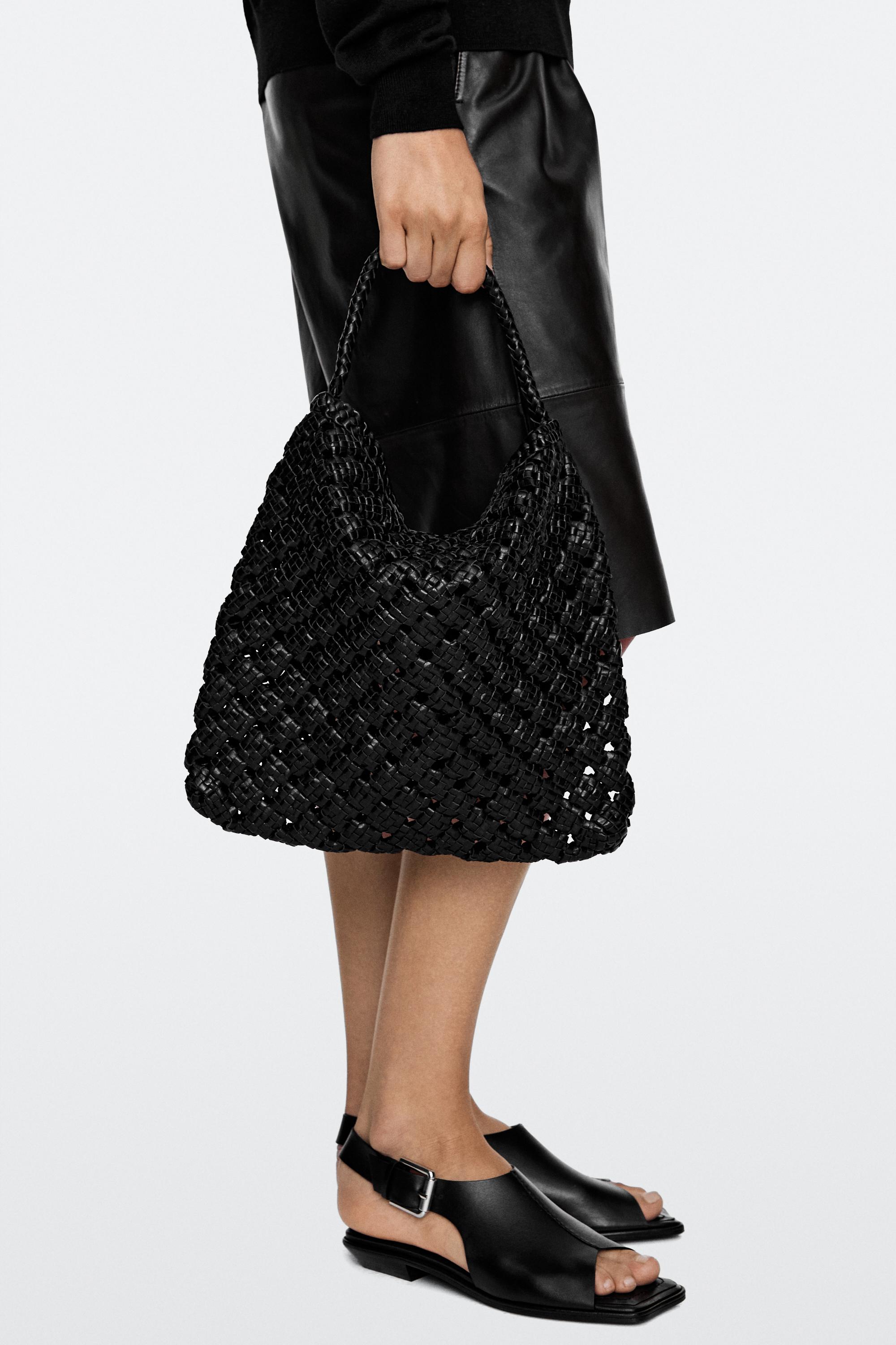 Medium braided nappa leather bag